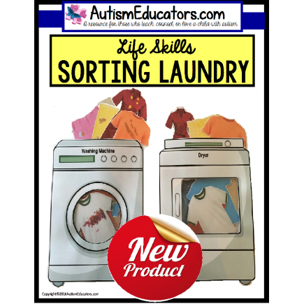 LIFE SKILLS Sorting and Matching Laundry for Special Education and Autism